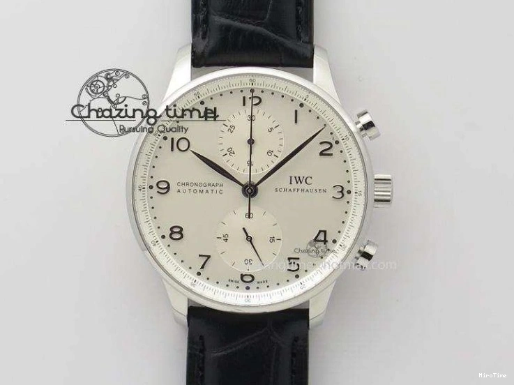 MIROTIME 0405 Bold Portuguese Real PR IW500704 ZF 1:1 Best Edition On Black Leather Strap A 7374